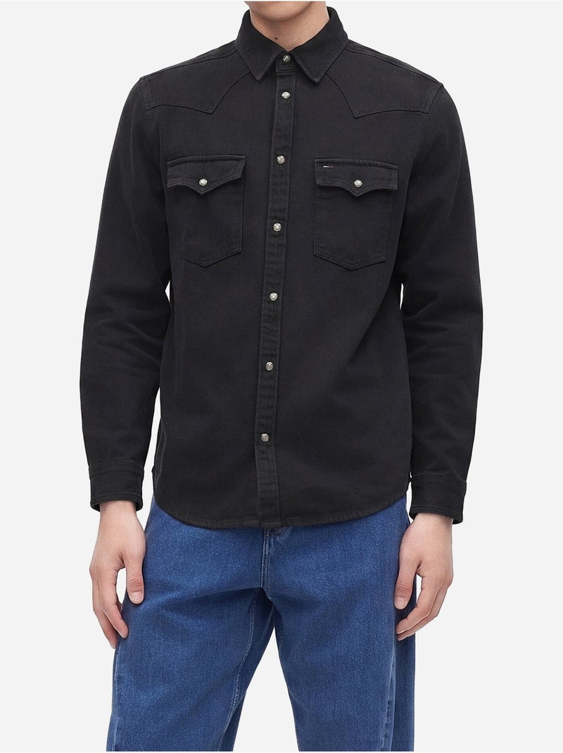 Chemise en denim - tommy jeans Noir - Kiabi