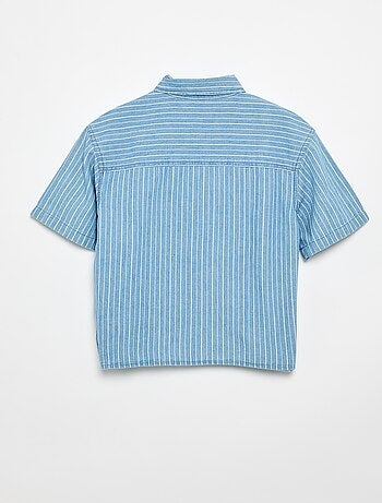 Chemise en denim à manches courtes