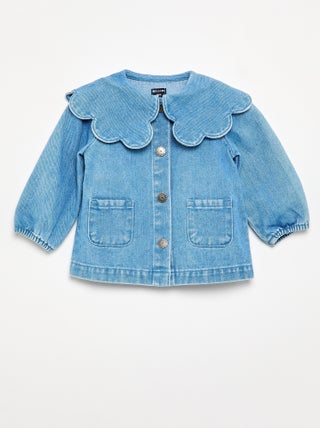 Chemise en denim avec col claudine