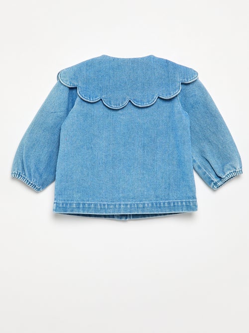 Chemise en denim avec col claudine - Kiabi Chemise en denim avec col claudine - Kiabi