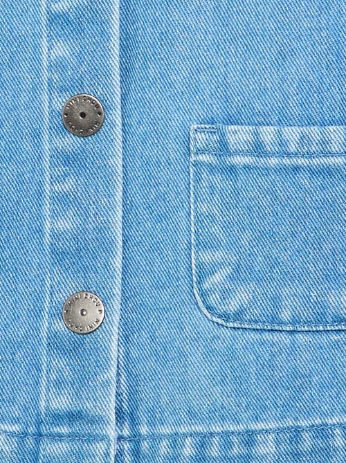 Chemise en denim avec col claudine - Kiabi Chemise en denim avec col claudine - Kiabi