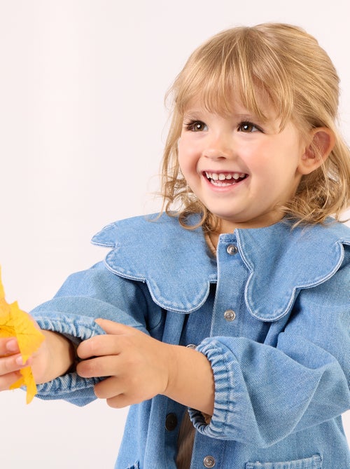 Chemise en denim avec col claudine - Kiabi Chemise en denim avec col claudine - Kiabi