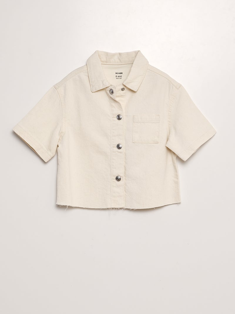 Chemise en denim Blanc - Kiabi