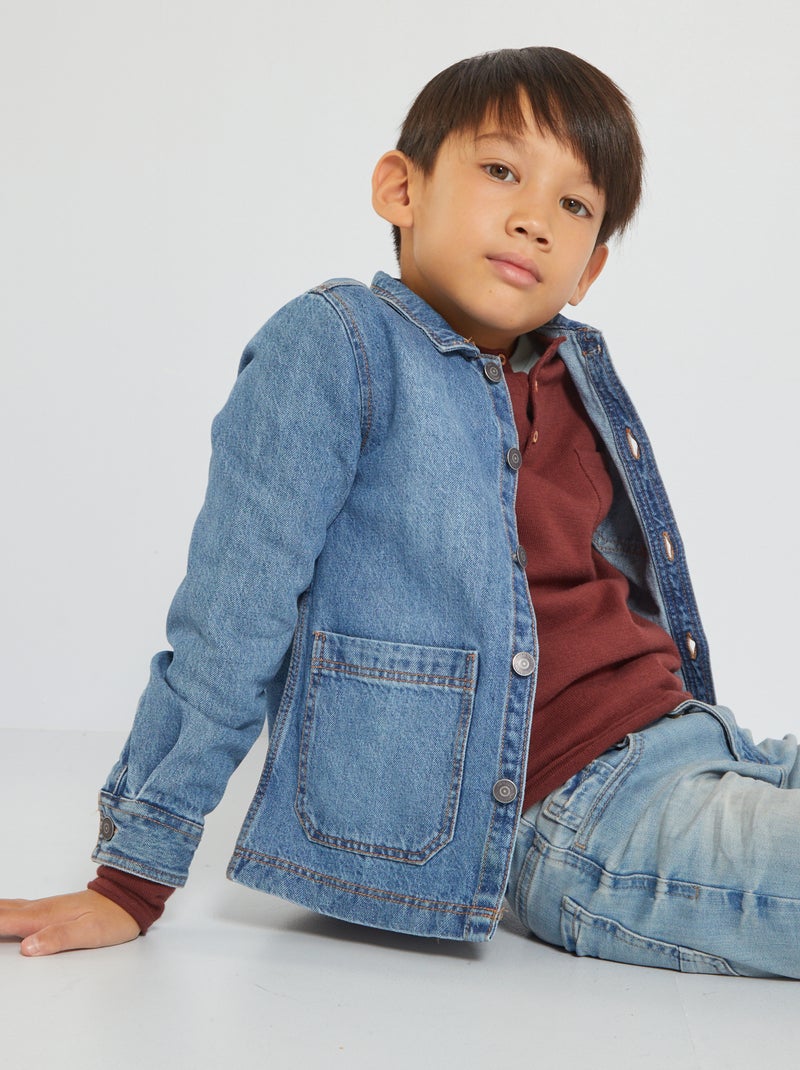 Chemise en denim Bleu - Kiabi
