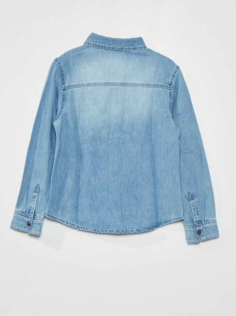 Chemise en denim Bleu - Kiabi