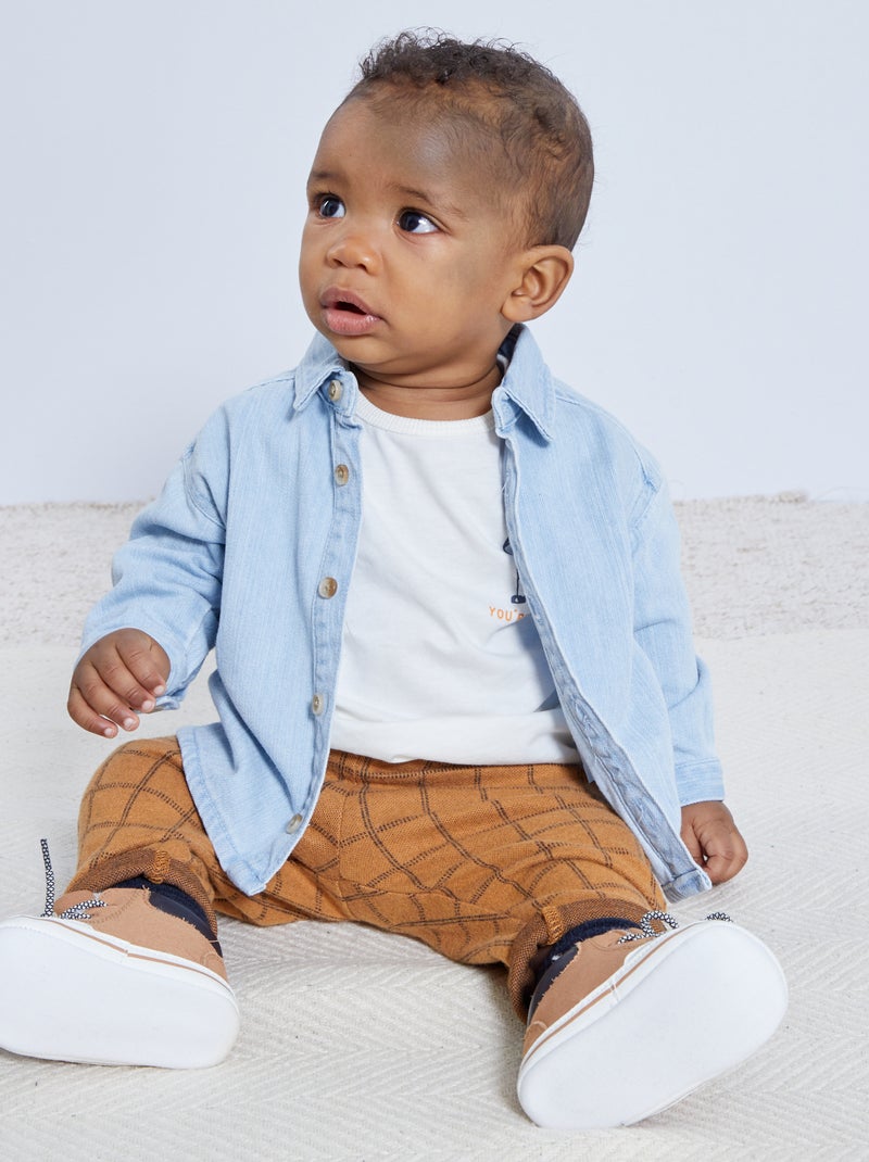 Chemise en denim Bleu - Kiabi