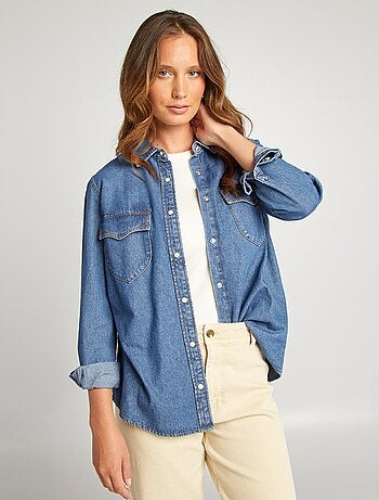 Chemise en denim brut