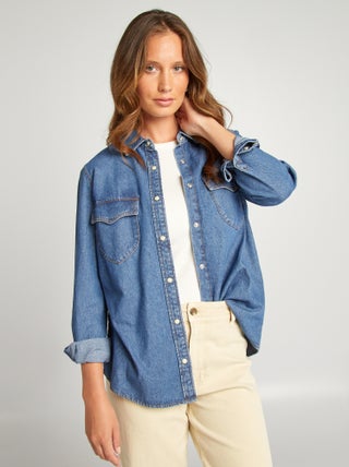 Chemise en denim brut