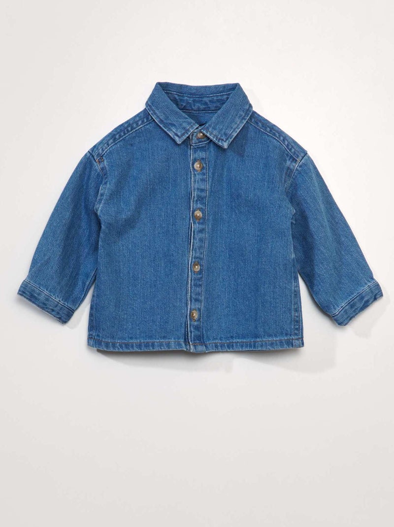 Chemise en denim coupe loose Bleu - Kiabi