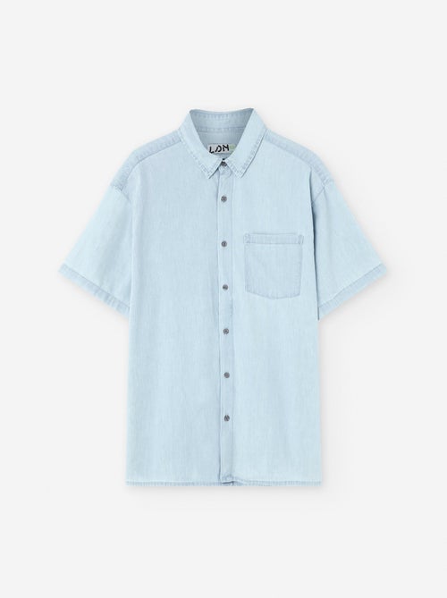 Chemise en Denim de Coton avec Poche - Kiabi