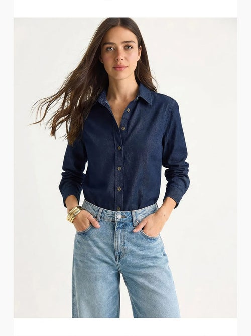 Chemise en denim de coton femme lucci - Kiabi