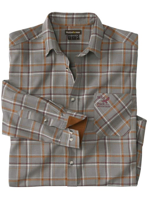 Chemise en Flanelle à Carreaux   - ATLAS FOR MEN - Kiabi