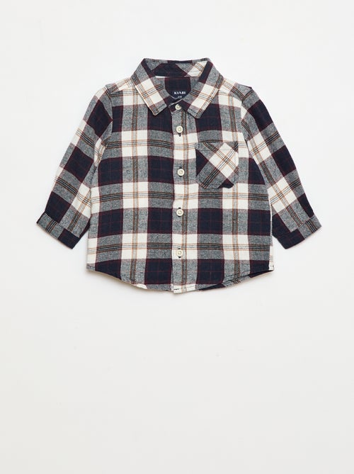 Chemise en flanelle à carreaux - Kiabi