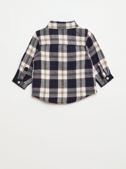 Chemise en flanelle à carreaux - Kiabi