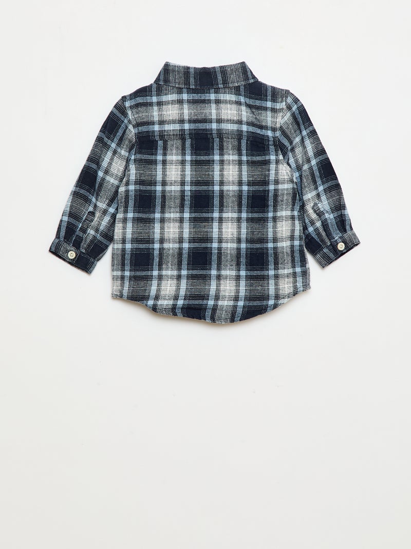 Chemise en flanelle à carreaux Bleu marine - Kiabi