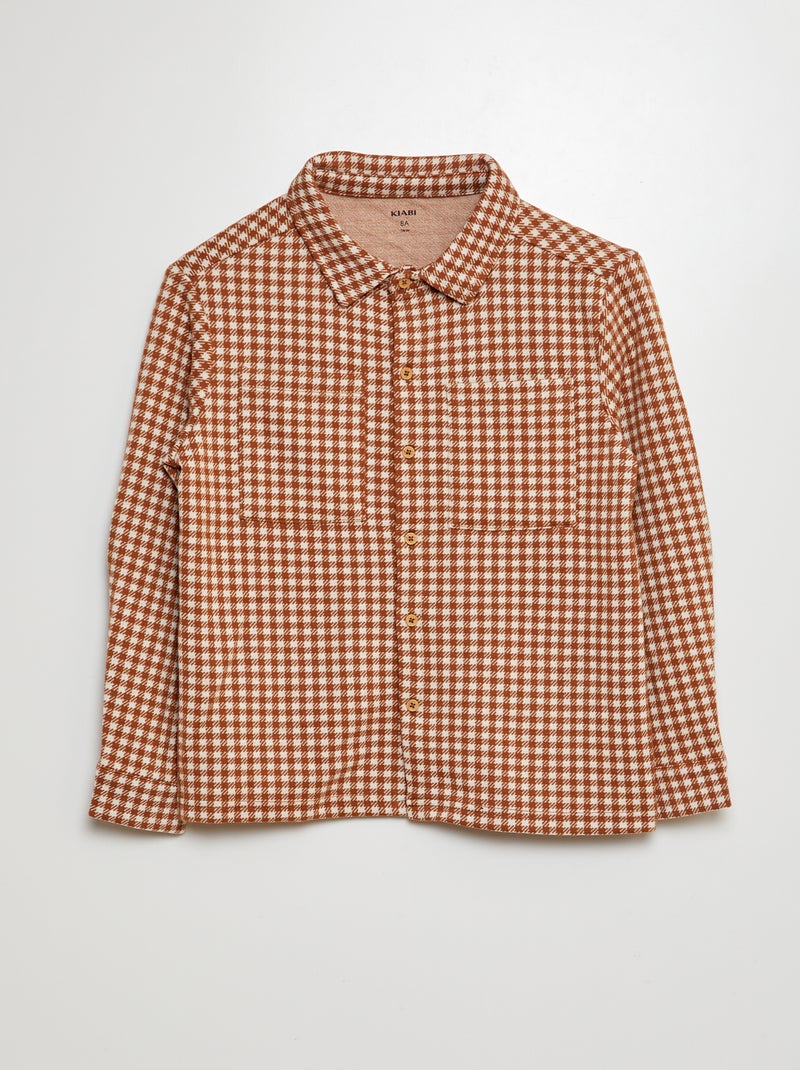 Chemise en flanelle à carreaux Marron - Kiabi