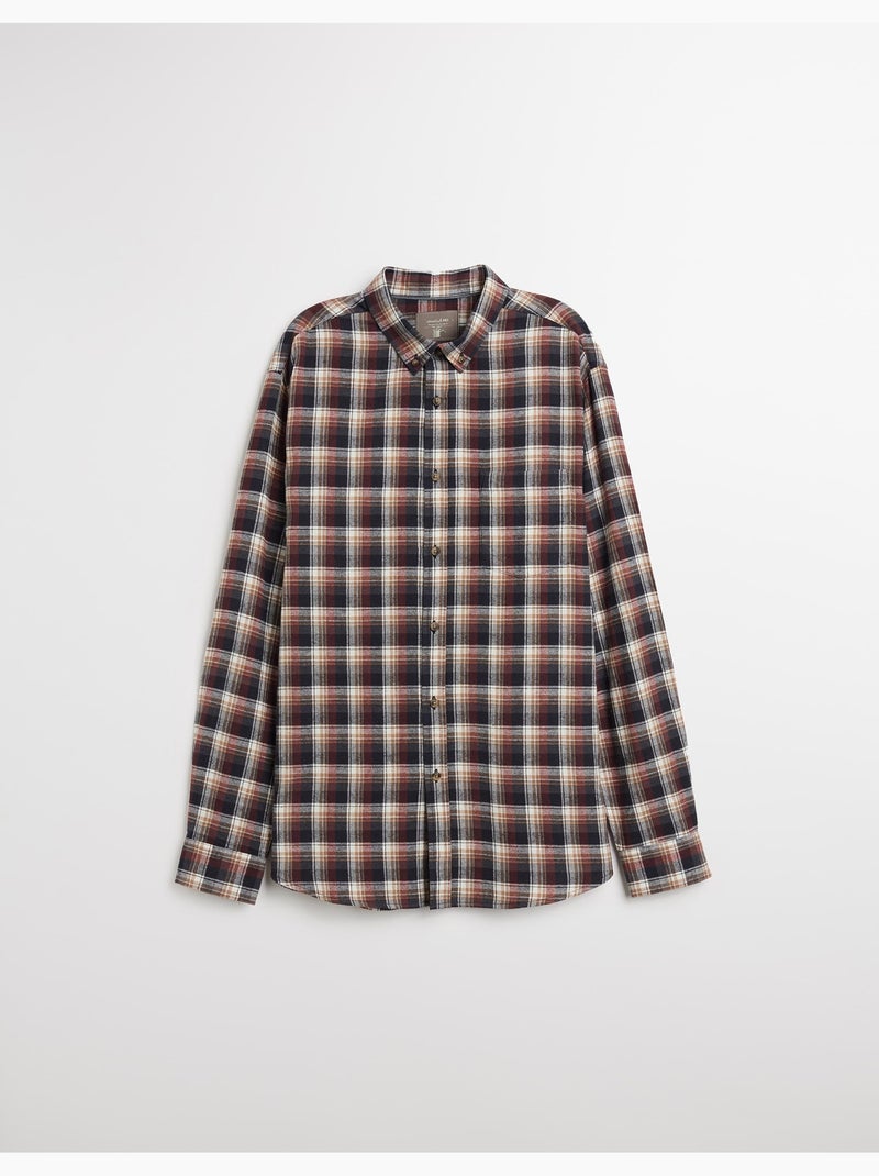 Chemise en flanelle à carreaux, MO Fashion Beige - Kiabi