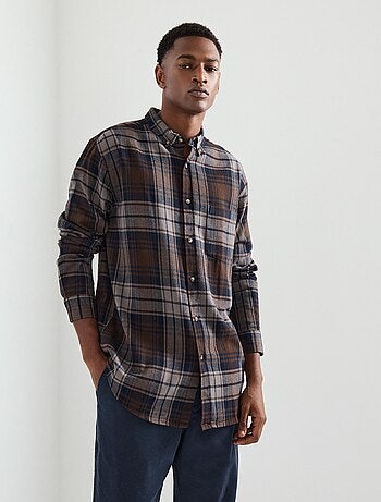 Chemise en flanelle à carreaux, MO Fashion