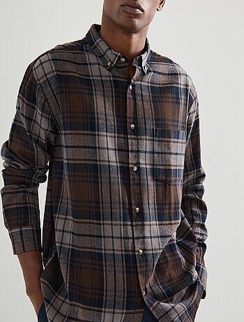 Chemise en flanelle à carreaux, MO Fashion