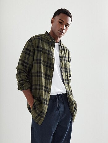 Chemise en flanelle à carreaux, MO Fashion