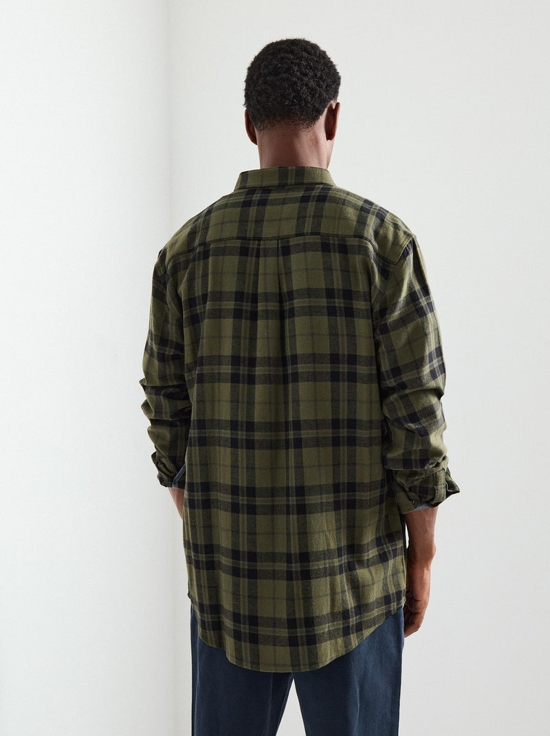 Chemise en flanelle à carreaux, MO Fashion Vert - Kiabi
