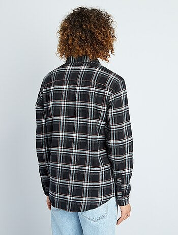 Chemise Femme Kiabi à Carreaux Bordeaux - Taille 46 - Manches Roulables - Occasion