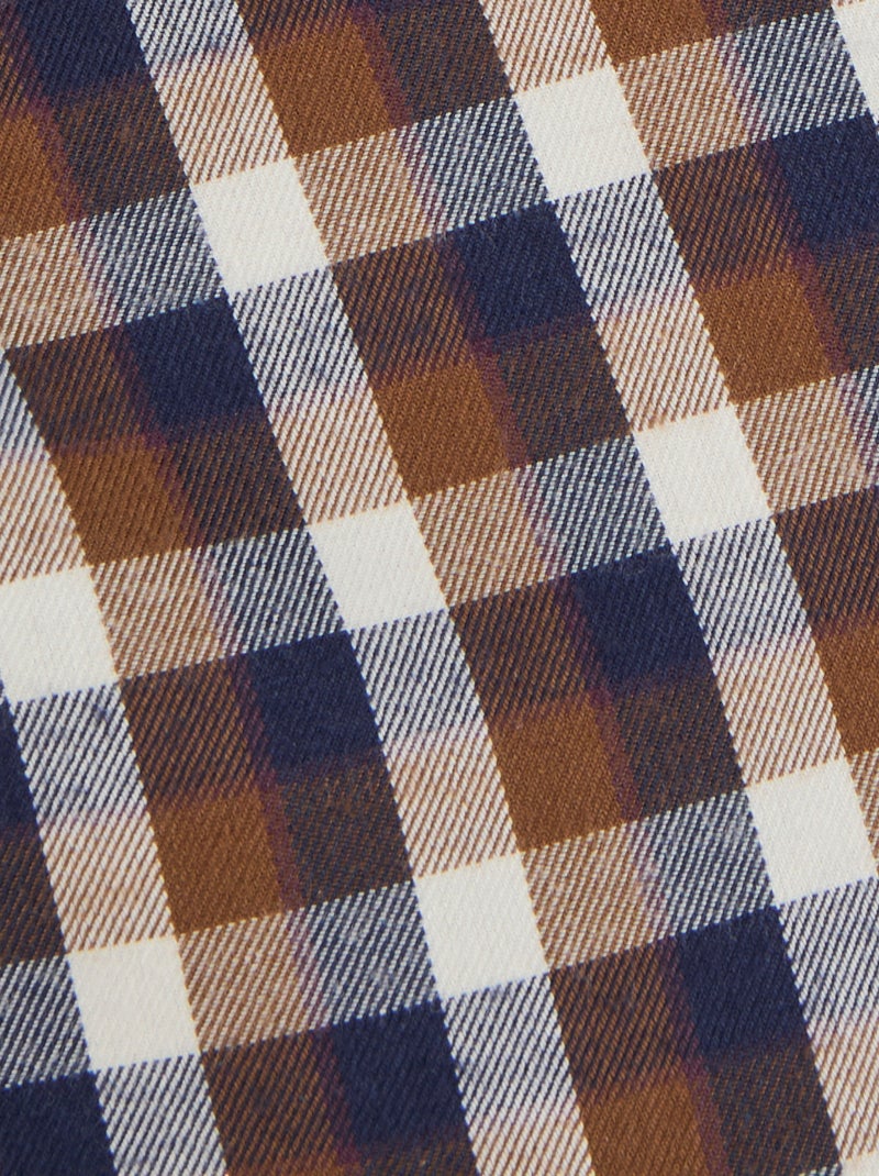 Chemise en flanelle à carreaux Thermolactyl - Damart Bleu - Kiabi