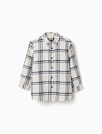 Chemise en flanelle à manches longues à carreaux