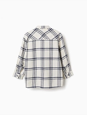 Chemise en flanelle à manches longues à carreaux