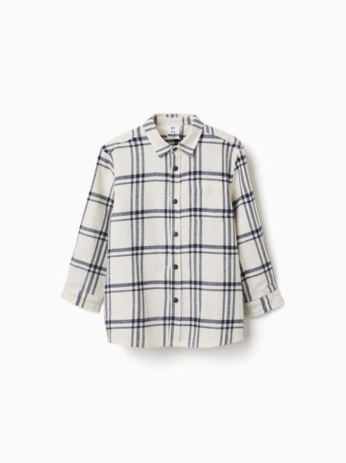 Chemise en flanelle à manches longues à carreaux - Kiabi Chemise en flanelle à manches longues à carreaux - Kiabi