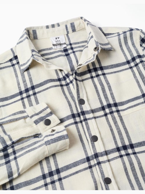 Chemise en flanelle à manches longues à carreaux - Kiabi Chemise en flanelle à manches longues à carreaux - Kiabi