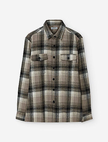 Chemise en flanelle à manches longues et à carreaux