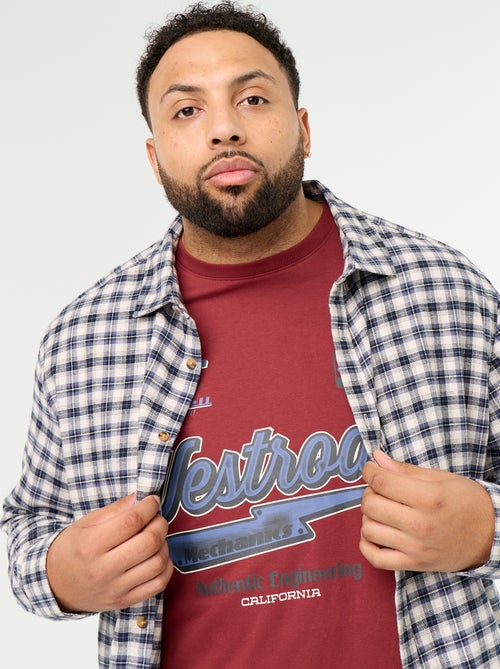Chemise en flanelle à motif - Kiabi