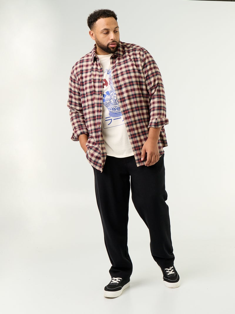 Chemise en flanelle à motif Marron - Kiabi