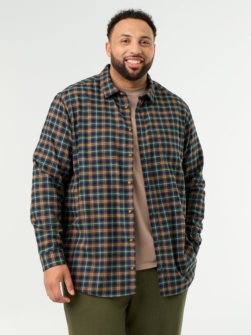 Chemise en flanelle à motif - Kiabi