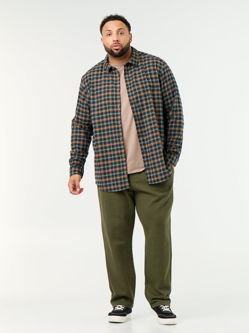 Chemise en flanelle à motif Vert - Kiabi
