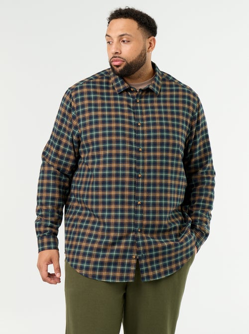 Chemise en flanelle à motif - Kiabi