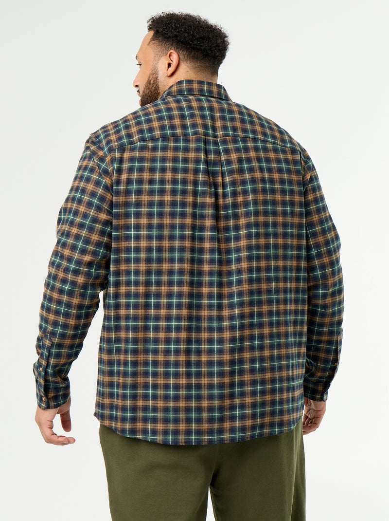 Chemise en flanelle à motif Vert - Kiabi