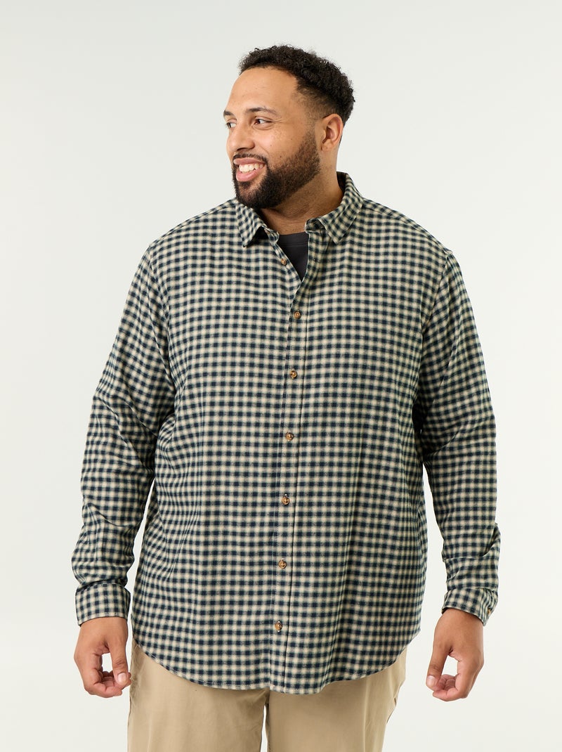 Chemise en flanelle à motif Vert - Kiabi