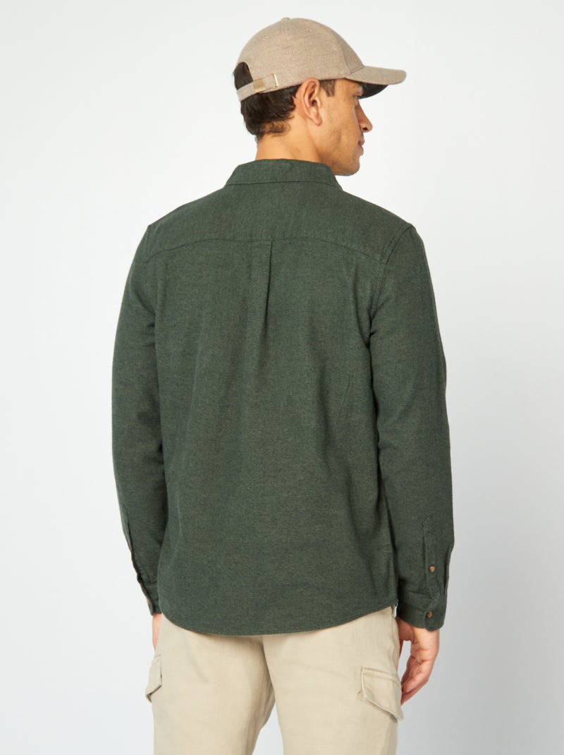 Chemise Homme Fedeli Taille 46 - Vert 100% Coton - Coupe Classique - Occasion Très Bon état