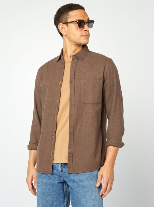 Chemise en flanelle avec poches poitrine - Kiabi