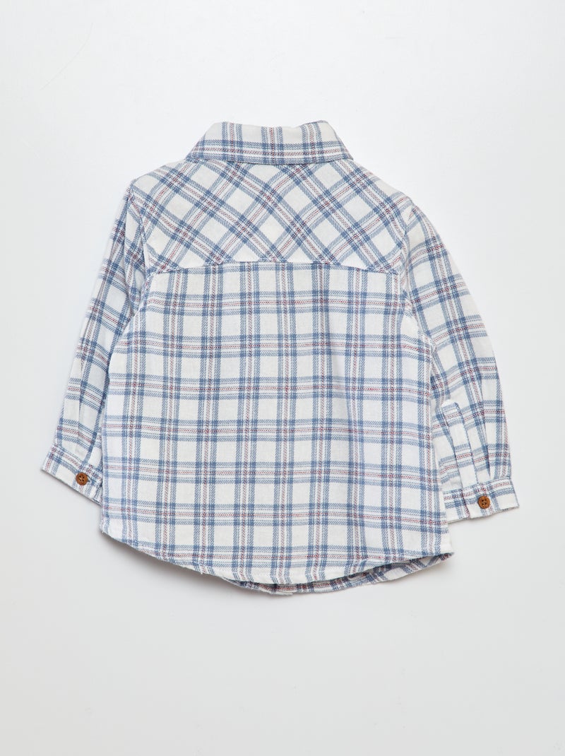 Chemise en flanelle Blanc - Kiabi