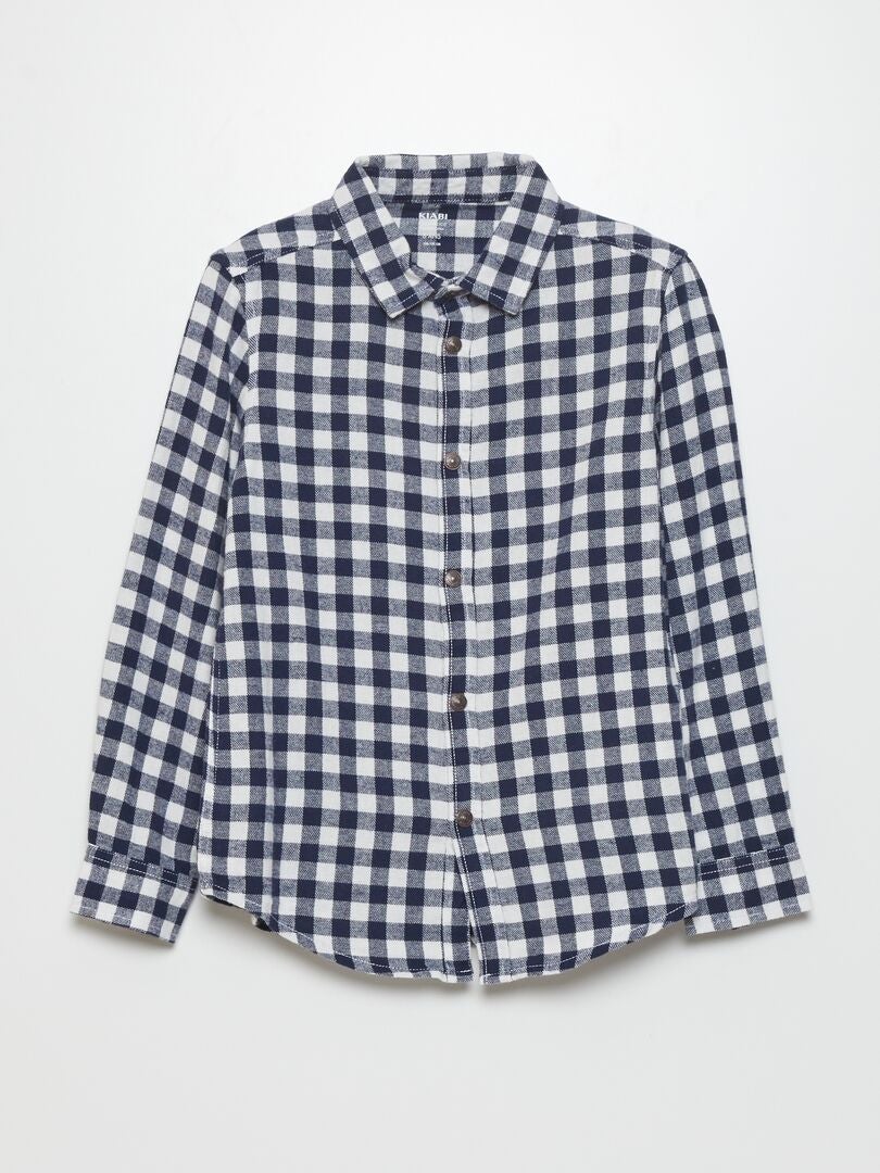 Chemise en flanelle Bleu - Kiabi