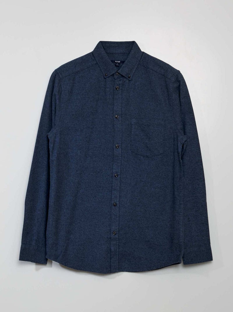 Chemise en flanelle Bleu - Kiabi