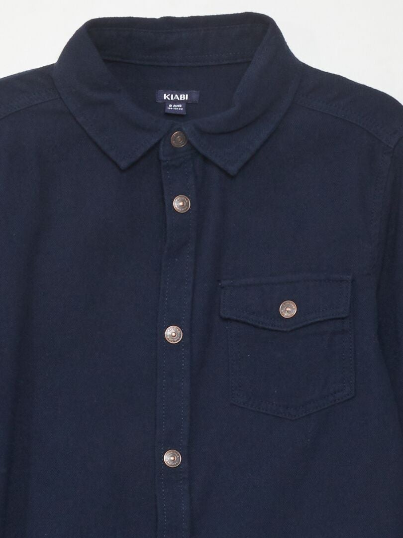 Polo manches longues slim en coton bleu marine Father & Sons