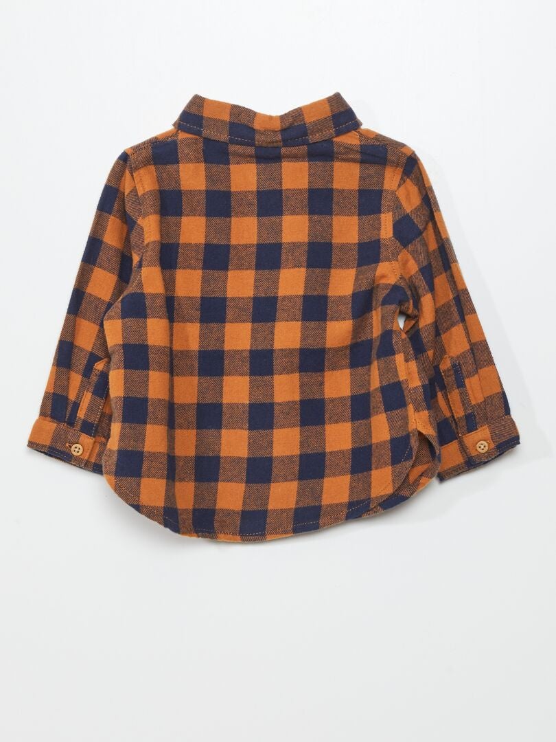 Chemise Flanelle Lands’ End Motif Plaide Orignal – Taille M, Couleur Marron/vert, Coupe Relaxed – Occasion Très Bon état