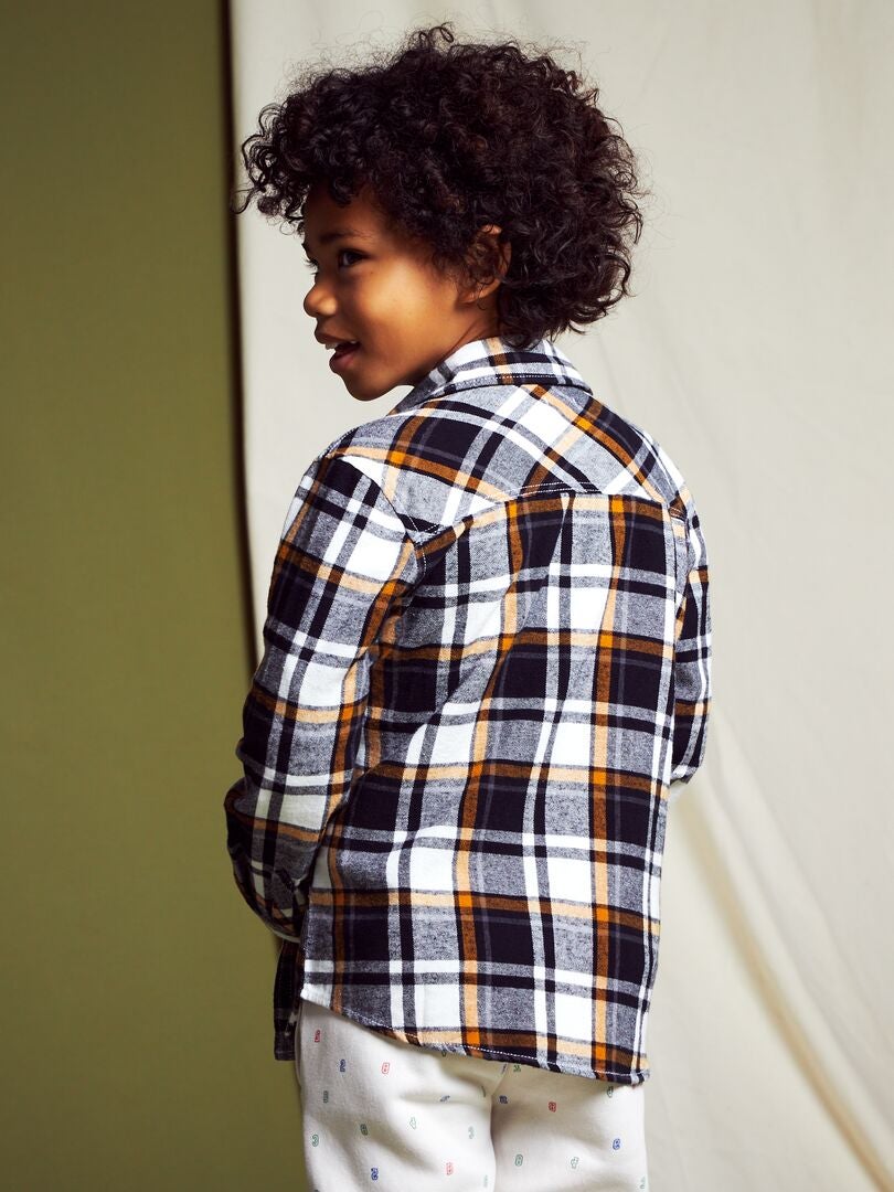 Chemise En Flanelle Pour Enfant Manches Longues Unisexe