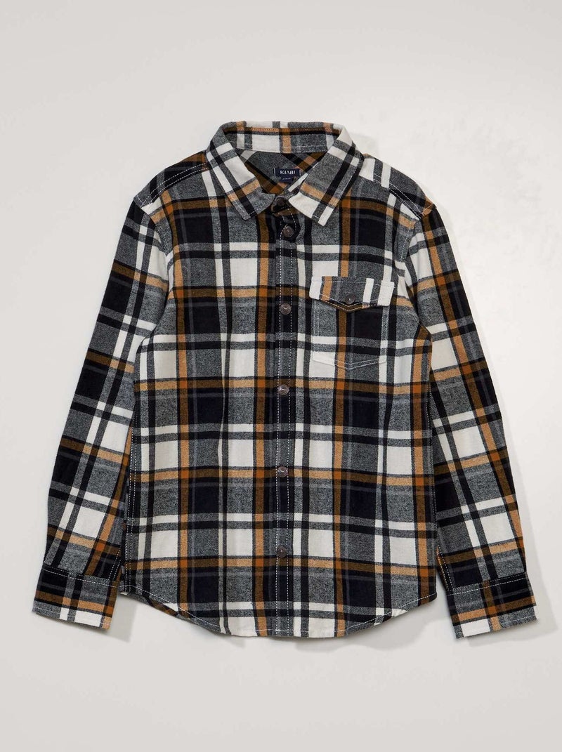 Chemise Flanelle Diesel Homme - Noir - 2XL - Coton - Tartan - Manches Longues