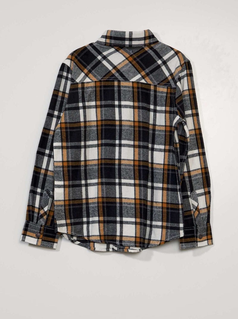 Chemise en flanelle avec poches poitrine - Kaki - Homme - 6.60