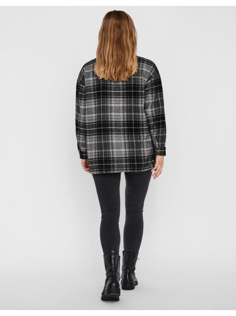 Chemise en flanelle Noisy May Gris - Kiabi